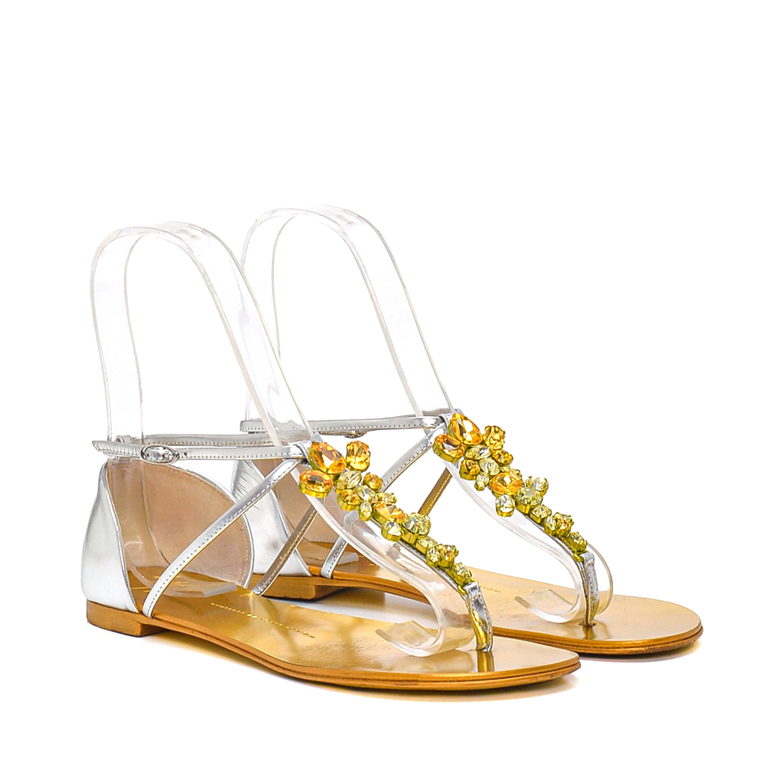 Giuseppe Zanotti - Gold &Silver Crytal Sandals